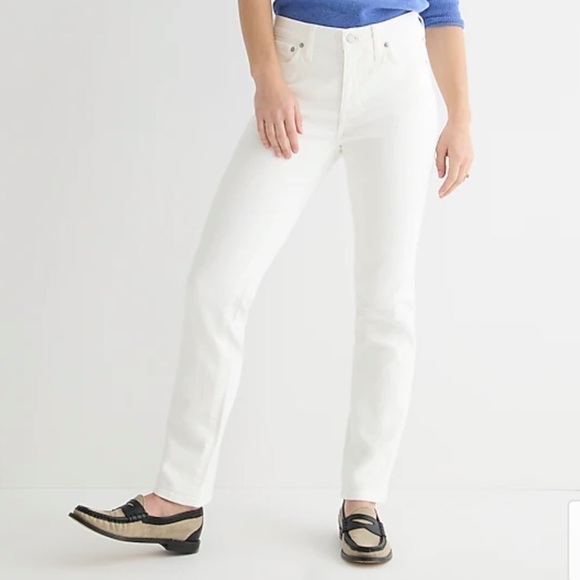 J crew Petite 9" vintage slim-straight jean in white wash - Picture 1 of 4